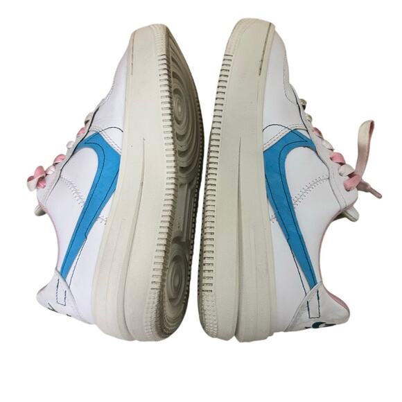 Nike Air Force 1 Shadow Pastel Multi-Color Sneakers Size 6.5 Pink Blue Yellow - Picture 5 of 9